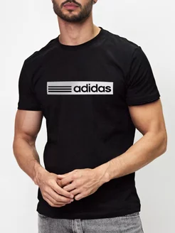 Футболка базовая оверсайз с принтом adidas 220830610 купить за 382 ₽ в интернет-магазине Wildberries