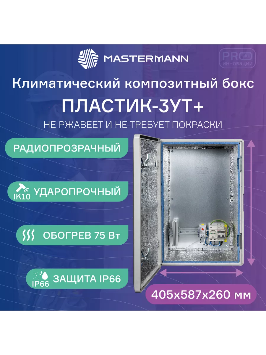 Монтажный шкаф Пластик-3УТ+