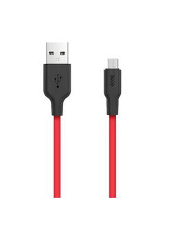 Кабель USB X21 Silicone USB-MicroUSB, 1 м, красный