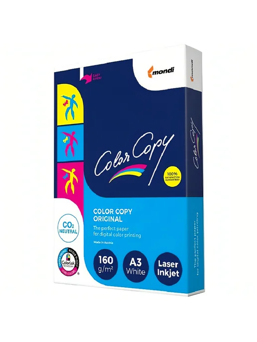 Бумага Color copy Цветная A3, 160 г/м², 250 листов, матовая, белый, фото 3