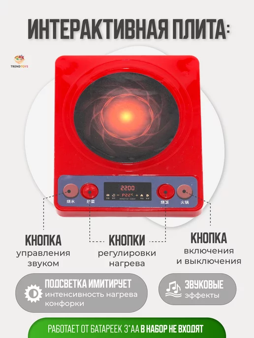 TrendToys Игрушечная посуда с продуктами на липучках, вариант, фото 2