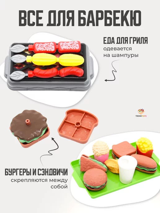TrendToys Игрушечная посуда с продуктами на липучках, вариант, фото 8