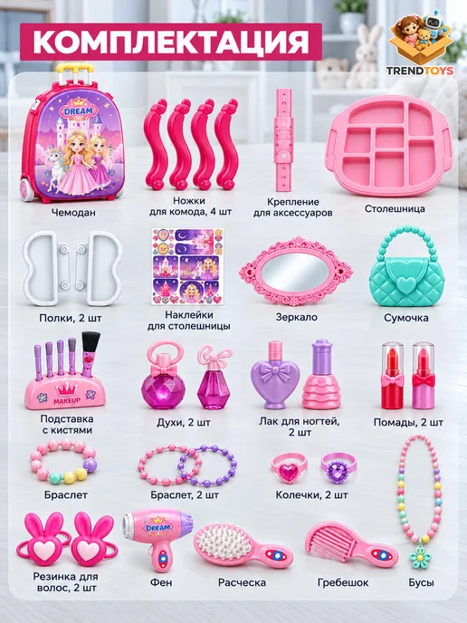 TrendToys Игровой набор парикмахера и стилиста в чемоданчике, вариант, фото 2