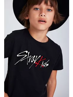 Футболка чёрная с принтом надписью Stray kids Стрей кидс Sammo&cotton 220943533 купить за 438 ₽ в интернет-магазине Wildberries