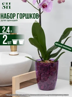 Горшок для орхидеи 2.4 прозрачный 2 шт SiHouse 220948832 купить за 525 ₽ в интернет-магазине Wildberries