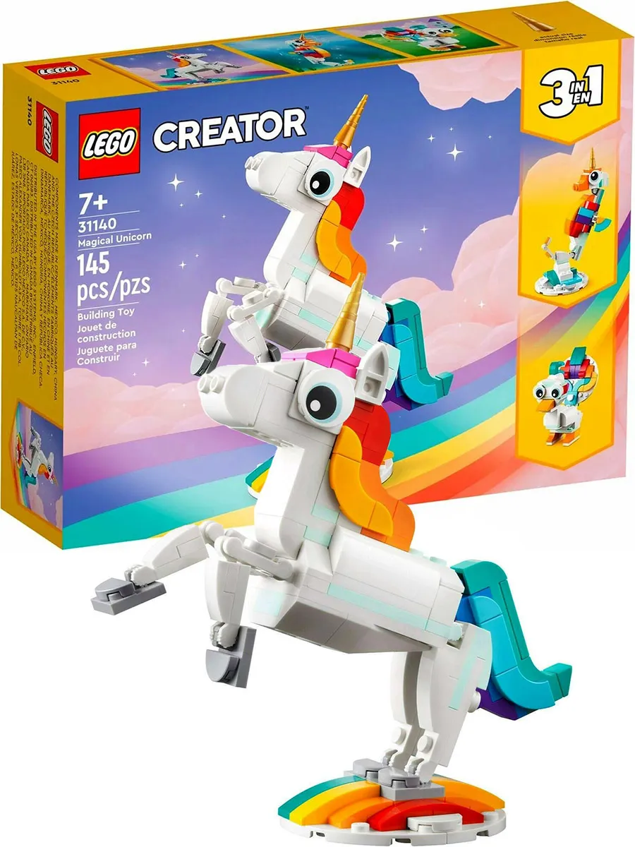 Конструктор Creator 31140 Волшебный единорог 3в1