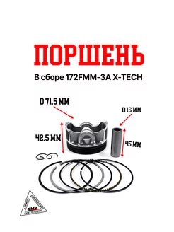 Поршень в сборе 172FMM-3A X-TECH