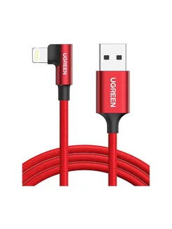 Кабель угловой US299 (60555) USB-A to Lightning, 1м, красный Ugreen 221240114 купить за 1 447 ₽ в интернет-магазине Wildberries