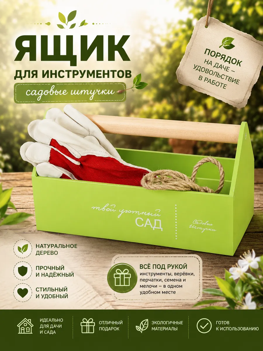 Ящик для садовых инструментов