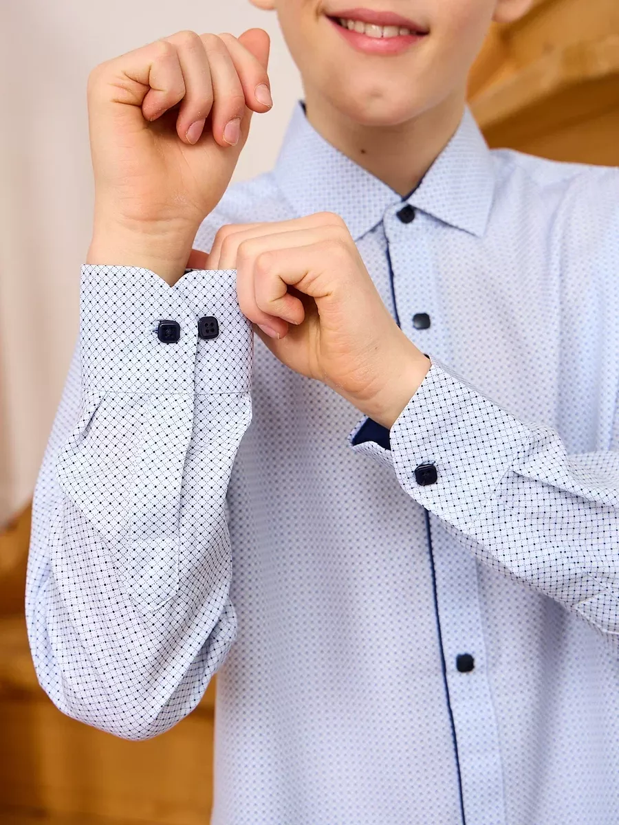 Рубашка школьная с длинным рукавом на кнопках ORCHESTRA 221295270 купить за 1 120 ₽ в интернет-магазине Wildberries