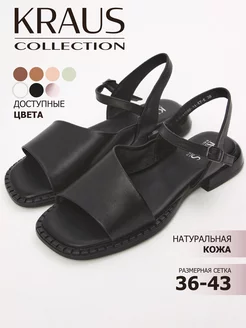 Босоножки женские кожаные на низком каблуке KRAUS Collection 221329310 купить за 3 598 ₽ в интернет-магазине Wildberries