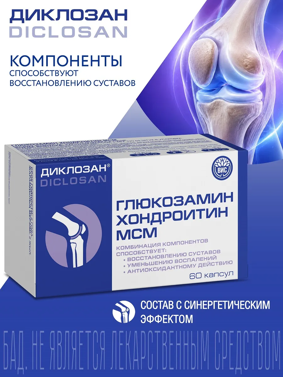 Глюкозамин Хондроитин МСМ капсулы 0,46г №60