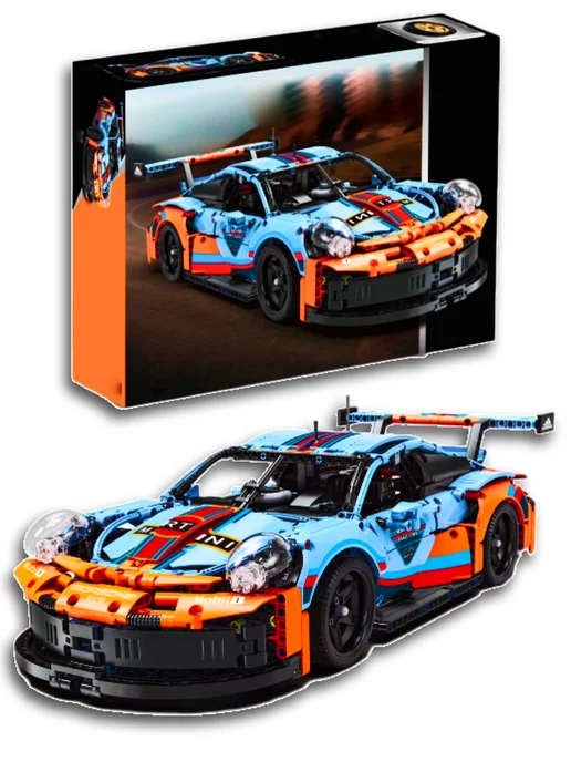 LEGO Technic конструктор Техник Порше 911 RSR Martini Design, синий, фото 4