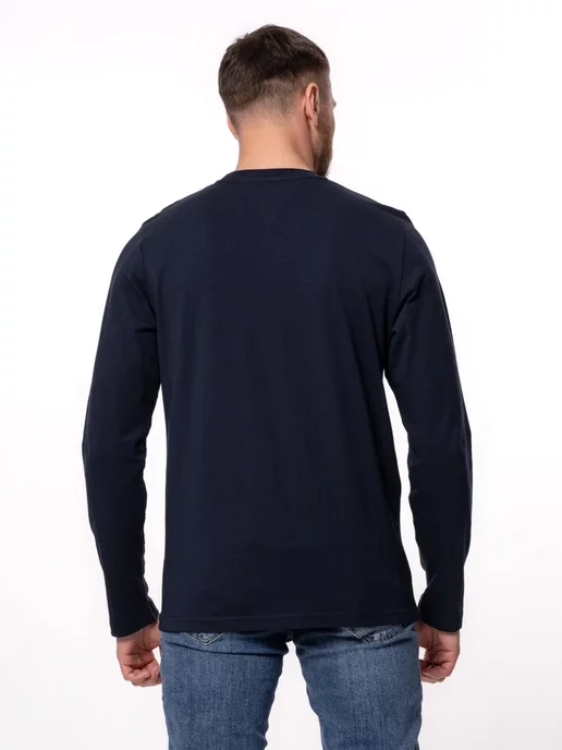 TOMMY HILFIGER Лонгслив футболка с длинным рукавом, синий, фото 4