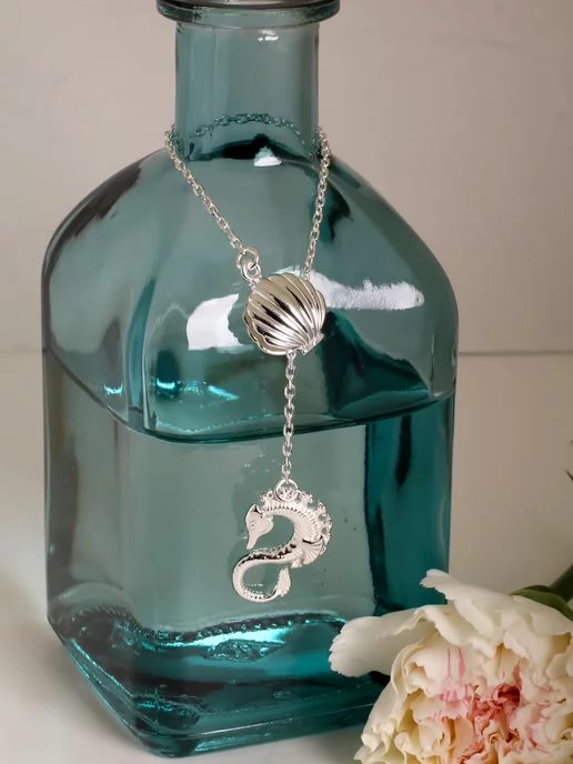 Stukalov Серебряный ионизатор для воды Морской конек, серебристый, фото 2