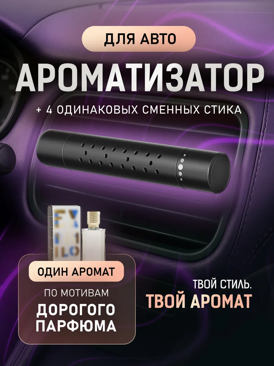 Ароматизатор в машину на дефлектор + 4 стика