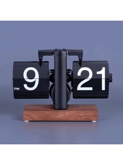 Перекидные часы Flip-Clock на деревянной подставке Black MotionLamps 221508092 купить за 4 871 ₽ в интернет-магазине Wildberries