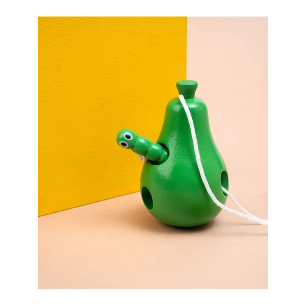 Развивающая игра шнуровка Груша с червячком