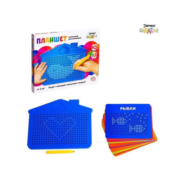 Магнитный, обучающий планшет для рисования, 375 отверстий
