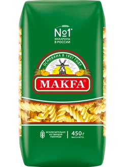 Макароны MAKFA Спирали высший сорт 450г