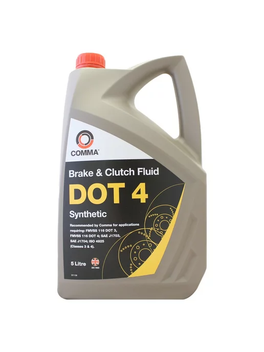 Comma Тормозная жидкость синтет. DOT 4 Synthetic Brake Fluid, 5л