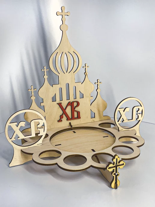 WoodM Подставка для яиц и кулича пасхальная, вариант, фото 4