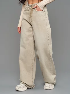 Широкие джинсы багги с высокой посадкой M&A Store 221809351 купить за 4 640 ₽ в интернет-магазине Wildberries