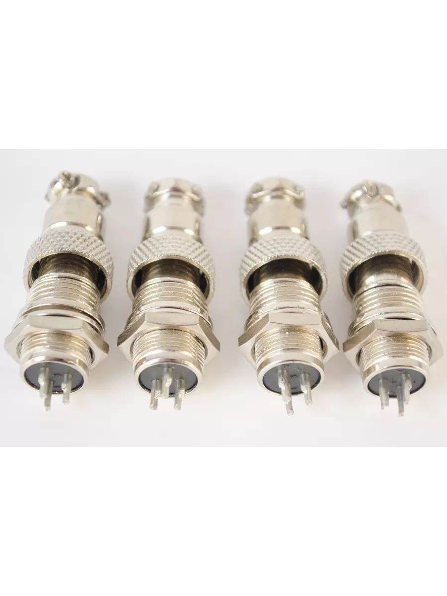 Разъем авиационный GX12 3PIN 4ШТ