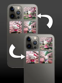 3d Наклейки на телефон переливашки Hello Kitty WooowSticker 221817535 купить за 84 ₽ в интернет-магазине Wildberries