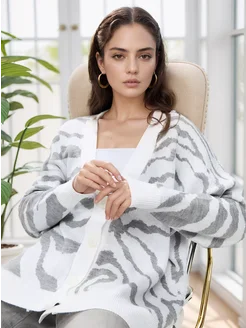 Кардиган вязаный оверсайз на пуговицах удлиненный Buy & Style 221856787 купить за 877 ₽ в интернет-магазине Wildberries