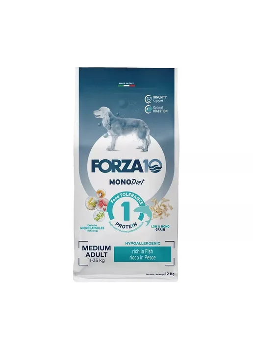 Сухой корм Forza10 для собак, средние, рыба, 12 кг