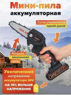 Пила аккумуляторная цепная 24V