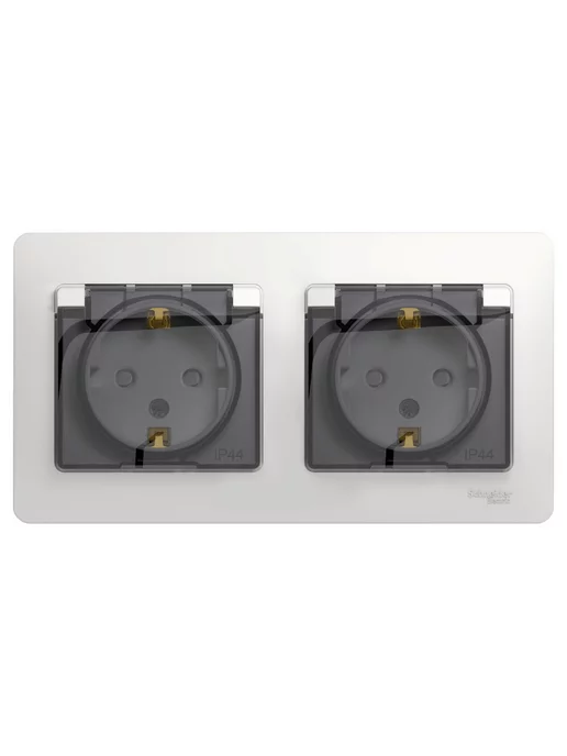 Systeme Electric Розетка двойная GLOSSA со шторками IP44 (1 шт), 1 шт, фото 3