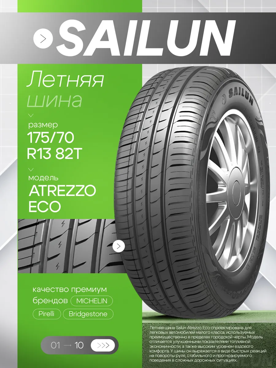 Шины летние 175 70R13 82T ATREZZO ECO