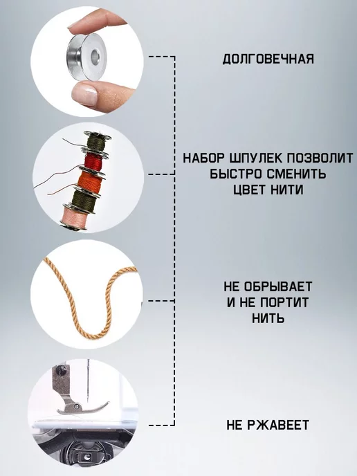 BRONG Шпулька для ПШМ, серый, фото 2