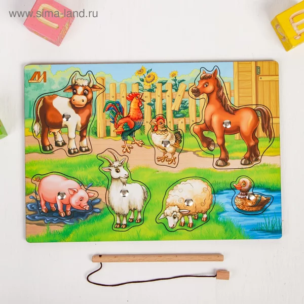 Пазл "Чей малыш?", магнитики