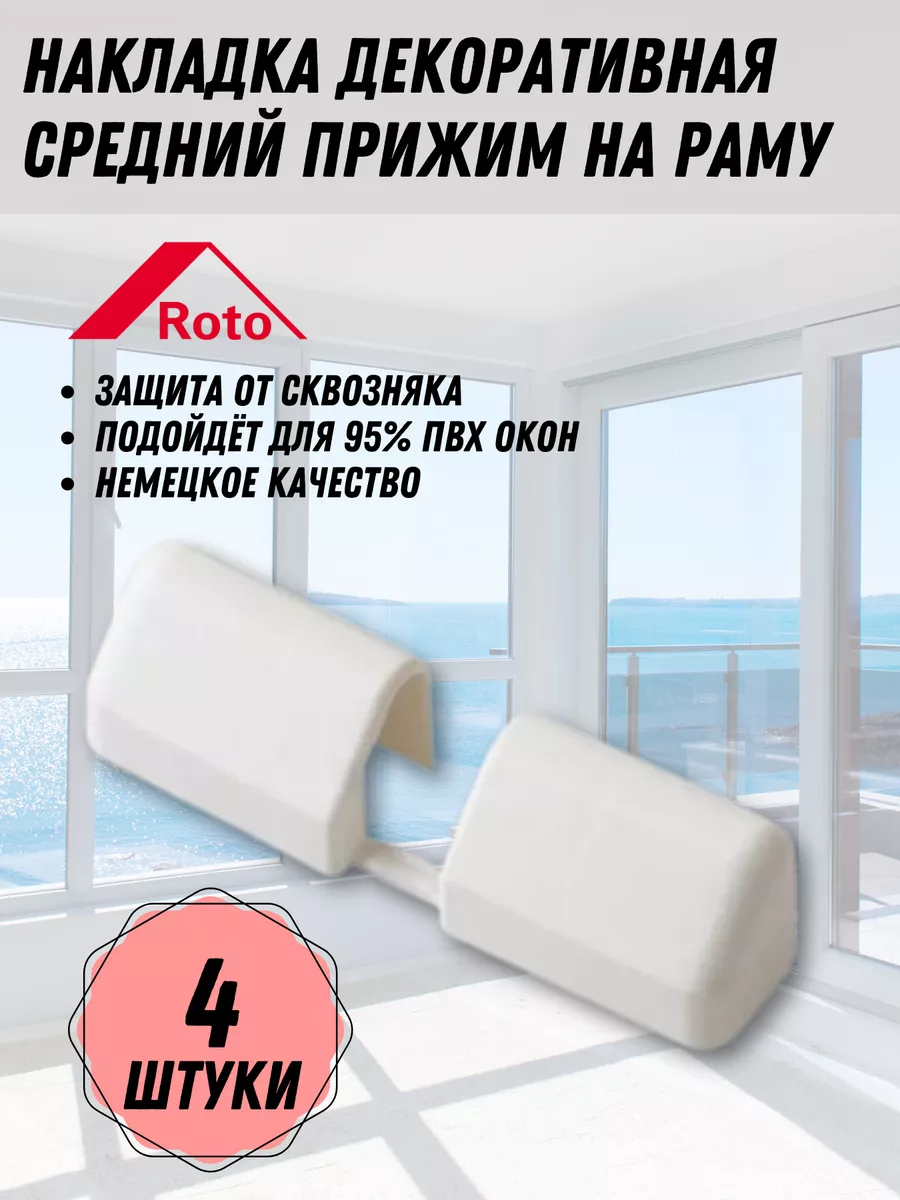Накладка декоративная средний прижим на раму, 4 шт.