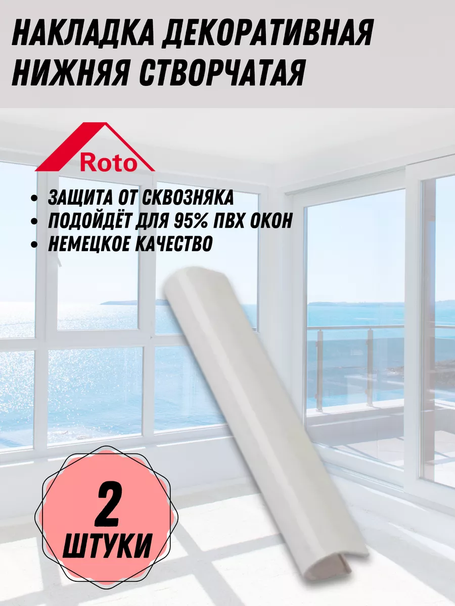 Накладка декоративная нижняя на створку, 2 шт.