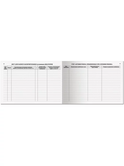 STAFF Амбулаторная медицинская карта ребенка №112 205х150 мм, 96 л, 96 л, фото 8