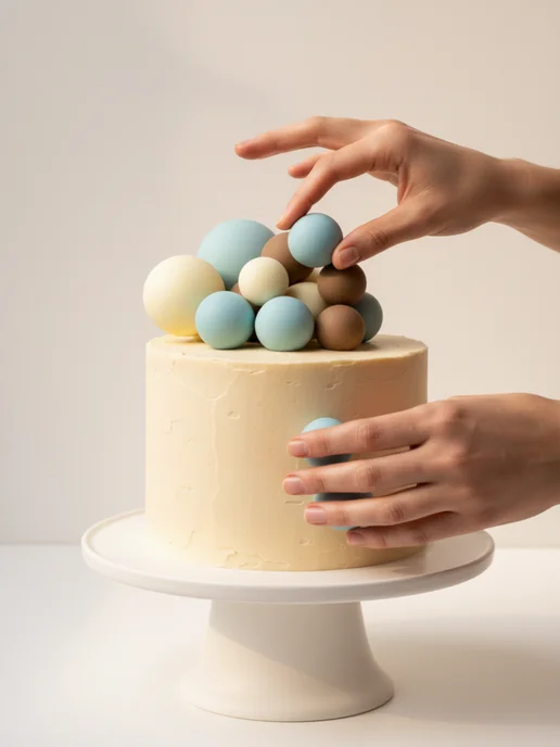 ArtCake Украшение съедобное для торта Шары шоколадные, голубой, фото 2