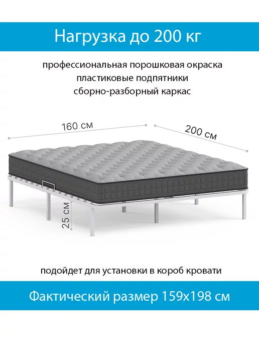 ПК СТАЛЬПРОМ Основание для кровати 160х200, вариант, фото 2