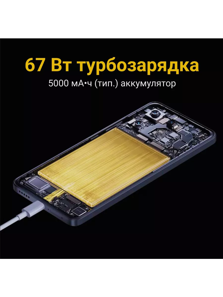 Смартфон Poco X6 Pro 5G 8/256 Гб, Yellow - фото 5