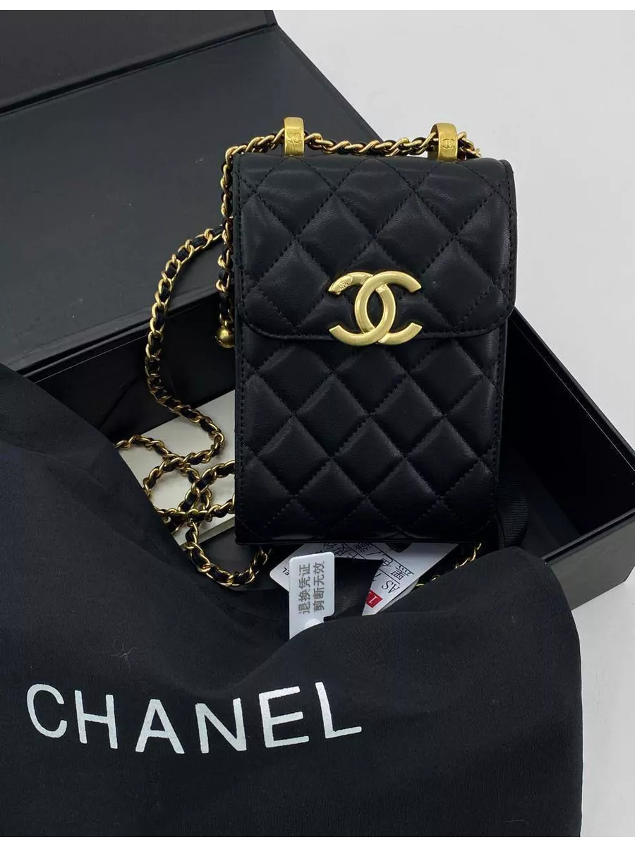 Мини Сумка Chanel для телефона Сапфир 222347147 купить за 8 007 ₽ в  интернет-магазине Wildberries