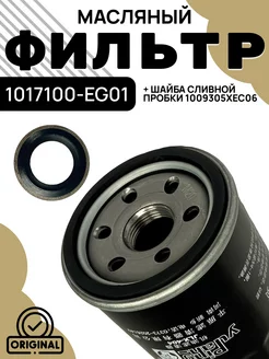 1017100-EG01 Фильтр масляный + 1009305XEC06 шайба HAVAL 222446090 купить за 435 ₽ в интернет-магазине Wildberries