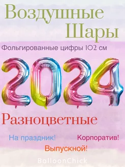 Воздушные шары цифры 2024 набор на выпускной