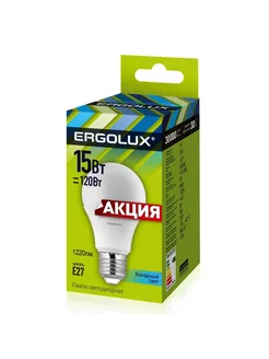 Лампа светодиодная Ergolux LED-A60P-15W-E27-4K,15Вт,Е27 3 шт Ergolux 222519910 купить за 355 ₽ в интернет-магазине Wildberries