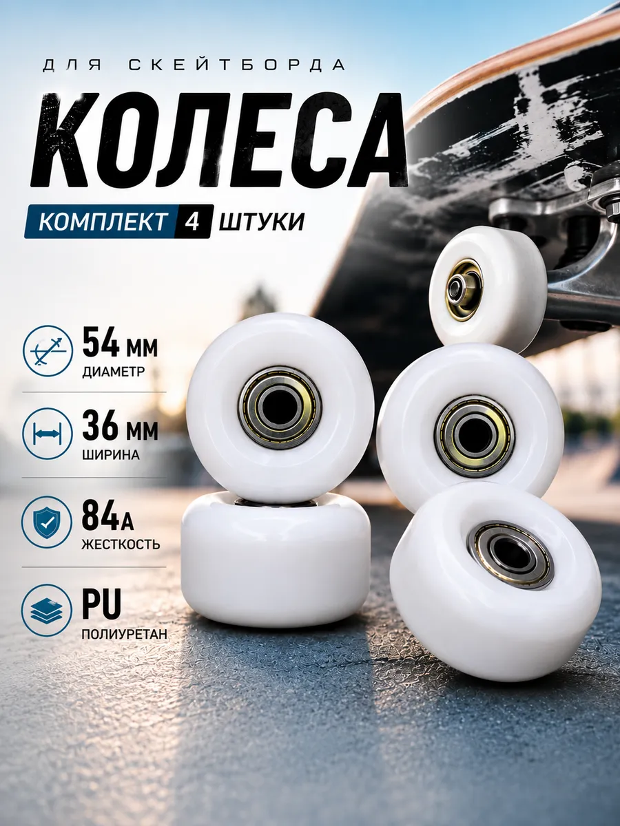 Колеса для скейтборда с подшипниками 608Z