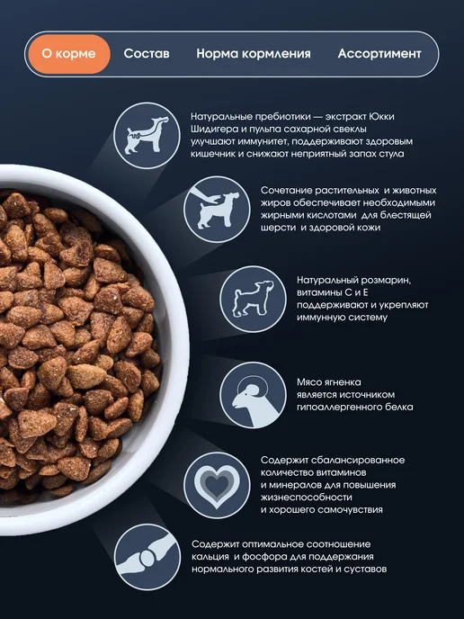 Сухой корм Livera Rice для собак, взрослые, ягненок, 15 кг, фото 6
