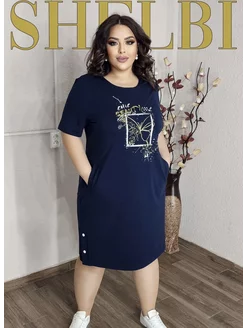 Платье футболка больших размеров Plus Size№1 222664989 купить за 2 493 ₽ в интернет-магазине Wildberries