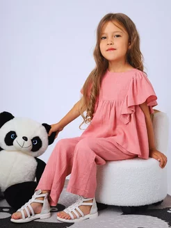 Костюм летний льняной со штанами NUBA_kids 222679974 купить за 2 460 ₽ в интернет-магазине Wildberries